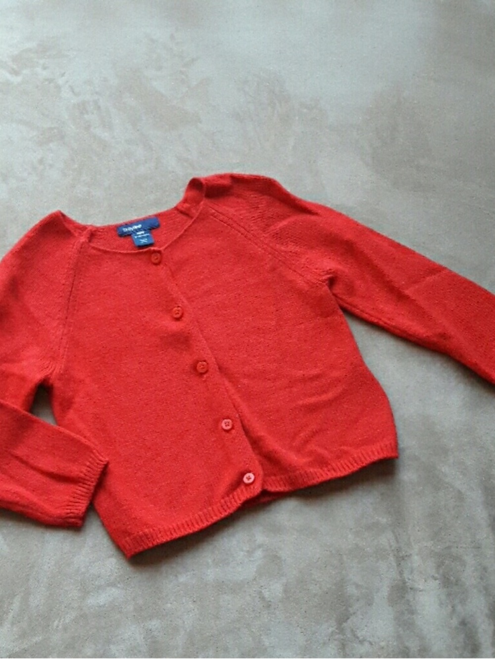 Red Button-Up Knit Cardigan